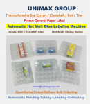 Thermoforming Egg Carton/Box/Clamshell Automatic Hot-Melt Glue Labeling Machine